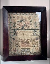 Antique Victorian Framed Needlework Sampler By Ann Cheshire Dated 1840. picture