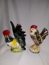 2 Rooster Ceramic Figurines made in Japan 6