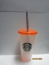 Starbucks Clemson University Orange/Purple Cold Cup w/ Straw picture