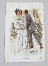 Early Vintage Postcard Romance Love Taking Toll Kiss  picture