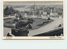 Postcard - Budapest Hungary - View Taken From the Royal Castle - Statue of Woman picture