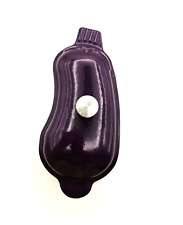 Mini Le Creuset (?) Eggplant colored &SHAPED Cocotte cast iron enamel Unique picture