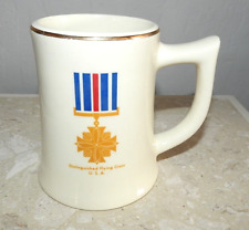 Vintage Buntingware Vitrified Ceramic Mug Distinguished Flying Cross US Military picture