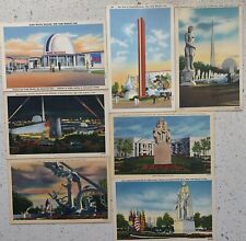 NEW YORK WORLD’S FAIR 1939~ OFFICIAL postcards ~ELGIN WATCH~TRYLON & PERISPHERE picture