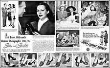 1947 Red Cross Shoes Hedy Lamarr~Myrna Dell actress photos vintage print ad adL3 picture