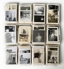 Vintage JUNK Photo Lot of 100 random B&W and Sepia Snapshots Old Photos picture