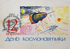 1964 Postcard Soviet Propaganda Rocket Space Postmark Greeting Vintage postcard picture