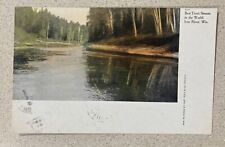 Iron River Wisconsin WI Wis Postcard 1908 rppc pc Real Picture Photo Flag   picture