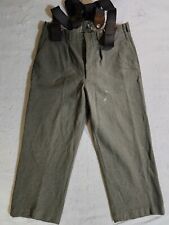Vintage Swedish Military Post WWII (1952) 100% Wool Army Cargo Pants 36x28 (Pic) picture