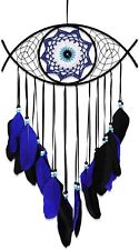 Dream Catchers Evil Eye Handmade Feather Wall Hanging Decor Gift w/ Wind Chimes picture