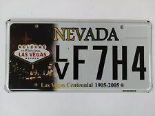 2005 Nevada NV License Plate Las Vegas Centennial 1905 2005 LV F7H4 picture