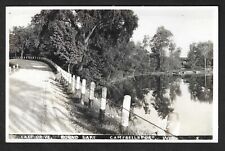 1947 CAMPBELLSPORT WISCONSIN Lake Drive Round Lake RPPC REAL PHOTO POSTCARD picture