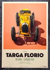 #1/1000 LtdEd 1928 Targa Florio Bugatti T35 Eliz Junek Poster Print SOLD OUT OOP picture