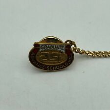 Vintage GRADUATE AS IS Advance Schools Inc. Award Lapel Pin Tie Tac w/Chain B5 picture