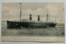 c1900s Ship Postcard American Line US Mail Steamer St Paul steamship ocean liner picture