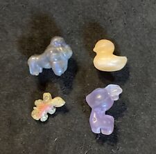 Small Lot Of 4 Mini Crystal Animal Carvings  picture