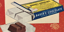 1938 Baker's Chocolate Holiday Chocolate Cake Recipe VINTAGE PRINT AD LM38 picture