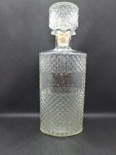 Anchor Hocking Vintage 1969 Bourbon Decanter Liquor Bottle Diamond Cut picture