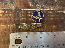 ORIGINAL WWII USAAF STERLING 2” AIRCREW WINGS + DUI picture