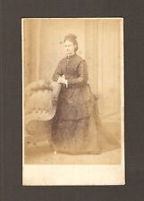 Old Vintage Antique James Vice CDV Photo Victorian Lady Woman Leicester England picture