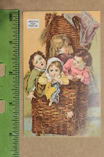 Victorian trade card JAMES PYLE’S PEARLINE, children, basket picture