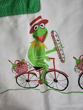 Vintage 80s Jim Henson Muppets Kermit the Frog Art Craft Cooking Apron Smock picture