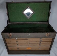 Vintage Dunlap Machinist Tool Box  7 Drawer Chest with Door Made in USA - No Key picture