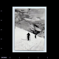 Vintage Photo SKIERS SKIING ON MOUNTAIN LANDSCAPE SNOW WINTER picture