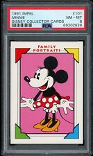 Minnie Mouse 1991 Impel Disney Collector Cards #101 PSA 8 picture