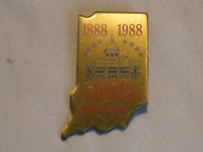 1 vintage INDIANA STATE HOUSE 1888 1988 pin historical political Indianapolis picture