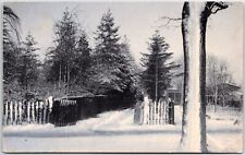 VINTAGE POSTCARD WINTER SCENE NEAR WHITMAN MASSACHUSETTS c. 1900-1907 picture
