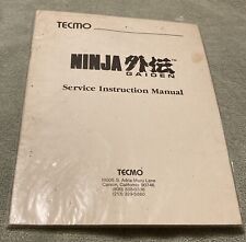 original  vintage arcade owners Service Instruction manual Ninja Gaiden Tecmo picture