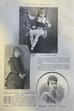 1893 Vintage Magazine Illustration Princess Marie of Edinburgh picture