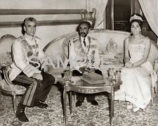 1964 Haile Selassie visits Shah of Iran wife Empress Farah PHOTO  (158-z) picture