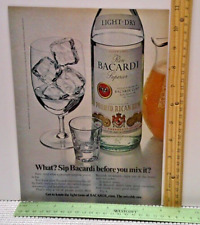 1974 Bacardi Rum Peurto Rico Vintage Print Ad Mixable Wall Art picture