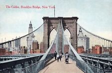 NEW YORK CITY - Brooklyn Bridge The Cables Postcard picture