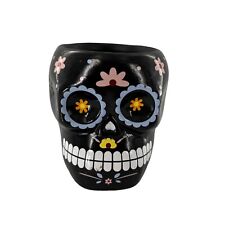 Vintage Sugar Skull Day of Dead Ceramic Succulent Planter ART Goth Bowl 5