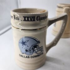 Vintage 1992 Super Bowl XXVII Champion Dallas Cowboys Ceramic Beer Stein Mug picture