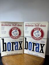 2 - Vintage Arm & Hammer Borax Unopened 1lb. 9oz Box picture