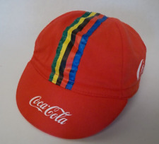 Coca Cola Vintage Racing Cyclist Cap/Hat 100% Cotton Lightweight Uncommon EUC picture