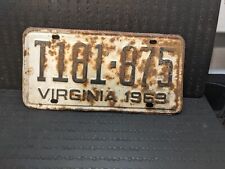 1969 VIRGINIA LICENSE PLATE ...... (T181 875) picture