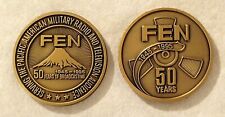 50TH ANNIVERSARY FAR EAST NETWORK FEN AFRTS NETWORK CHALLENGE COIN 1945~95 - FS picture