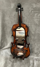 Vintage Handmade Fiddle/Violin Mirrored Wall Decor with Shelf 28 inches picture