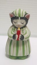 Schmid KITTY CUCUMBER Ellie holding a Candle Striped Pjs 1985 B. Shackman Rare picture