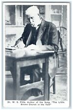 c1910's Dr. W S Pitts The Little Brown Church In The Vale Song Author Postcard picture