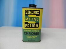 VINTAGE SIMONIZ METAL POLISH CHROME CLEANER CAN -  FULL - COLLECTORS /DISPLAY picture