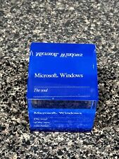 RARE Early Microsoft Windows Acrylic Paperweight Blue & White Logo 1980's picture