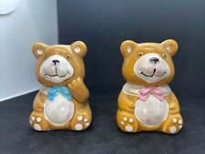 Vintage Teddy Bear Salt And Pepper Shakers Made In Taiwan  picture