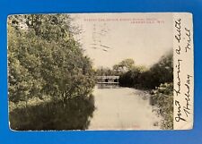 JANESVILLE WI Wisconsin Street Car Bridge Across Spring Brook 1906 UDB Postcard picture