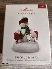 Hallmark Special Delivery 2018 Snowman Plush Sound Light Motion New With Tags picture